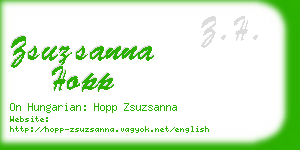 zsuzsanna hopp business card